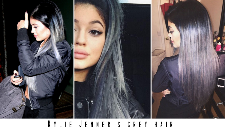 Kylie Jenner cabelo cinza